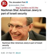 american jewry is part of israeli security