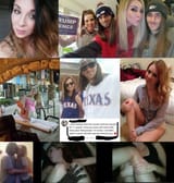 magapede cucks1 - Collage of photos of a man and a woman in Texas shirts