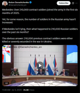 Medvedev, Over 210,000 contract soldiers joined the army in the first six months of 2025. 03-07-2025 what happened to 210,000 Russian soldiers HD