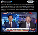 Former CIA officer Dan Hoffman said on Fox News that the massive strike on Kyiv right after Putin’s call with Trump was no coincidence 05-07-2025 HD