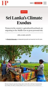 Sri Lanka climate refugees 