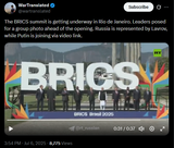 The BRICS summit is getting underway in Rio de Janeiro. Leaders posed for a group photo ahead of the opening. Russia is represented by Lavrov 06-07-2025 Putin HD
