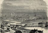 Auguste Trichon (Paris 1814-1898 ibid.) View of Dublin - lithography 1862