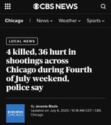 Chicago nig shoot 4 july