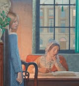 Frederick Cayley Robinson (Brentford-on-Thames, Middlesex, England, U.K. 1862-1927 London, U.K.) Evening in London - Tempera, watercolour and pencil on paper 1920