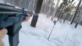 FSWL - Cutting down a tree with an AK Saiga 12 shotgun