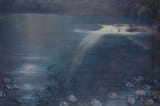 Philip Leslie Hale (Boston, Massachusetts, U.S.A. 1865-1931 ibidem) Moonlit Pool - Oil on board
