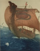 John Taylor Arms (Washington, District of Columbia, U.S.A. 1887-1953 Fairfield, Connecticut, U.S.A.) The Dragon Ship - Etching and aquatint on paper c.1922