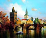 Vasil Goranov (Velingrad 1972-) Golden Prague - oil on canvas 2014 (c.i.)