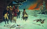 Stefan Bakałowicz (Warsaw 1857-1947 Rome) Napoleon in Maloyaroslavets - oil on canvas [Battle of Maloyaroslavets, 24 October 1812, Russian victory]