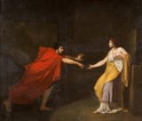 Pierre-Narcisse Guérin (Paris 1774-1833 Rome) Arria and Paetus - oil on canvas 19th c. [42 AD]