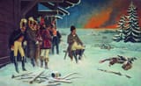 Stefan Bakałowicz (Warsaw 1857-1947 Rome) Napoleon in Maloyaroslavets - oil on canvas [Battle of Maloyaroslavets, 24 October 1812, Russian victory] (QR)