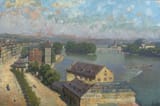Ludvík Kuba (Poděbrady, Okres Poděbrady, Kingdom of Bohemia, Empire of Austria 1863-1956 Prague, Czechoslovak Republic) Starý Smíchov - Olej na plátně 1912-min