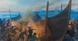 Tom Lovell (New York City, New York, U.S.A. 1909-1997 New Mexico, U.S.A.) The Viking Funeral - Pastel on paper