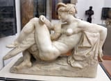 Michelangelo Buonarroti (Caprese 1475-1564 Rome) Leda and the swan - tempera 1530 [c.1536 marble copy by Bartolomeo Ammannati a]