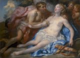 Johann Michael Rottmayr (Laufen an der Salzach, Prince-Archbishopric of Salzburg, Holy Roman Empire 1654-1730 Vienna, Archduchy of Austria, Holy Roman Empire) Jupiter und Callisto - Öl auf Leinwand 1707-min