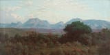 Jan Ernst Abraham Volschenk (Riversdale, Cape Colony, British Empire 1853-1936 Riversdale, Province of the Cape of Good Hope, Union of South Africa) Aloe Boschenberg, South Africa - Oil on canvas 1909