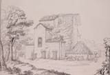 José María Avrial y Flores (Madrid 1807-1891 ibid.) Church of St. Michael of Lillo, Oviedo - ink on paper 1847