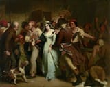 Hendrik Scheffer (The Hague, Holland Department, Batavian Republic 1798-1862 Paris, French Empire) The arrest of Charlotte Corday - Oil on canvas 1858 [13 July 1793] (c.i.)