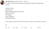 2022-03-26 Gonzalo Lira - You want to learn the truth about the Zelensky regime_ Google these names - Vlodymyr Struk, Denis Kireev, et al - Ukraine Kill List Myrotvorets Ukrainian AFU Tweet Twitter @realGonzaloLira