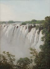 Jan Ernst Abraham Volschenk (Riversdale, Cape Colony, British Empire 1853-1936 Riversdale, Province of the Cape of Good Hope, Union of South Africa) Victoria Falls - Oil on canvas 1924