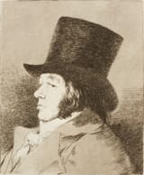 Francisco de Goya y Lucientes (Fuendetodos, Province of Zaragoza 1746-1828 Bordeaux) Self-portrait - etching, aquatint, burin and drypoint on paper 1797-99
