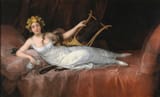 Francisco de Goya y Lucientes (Fuendetodos, Pr. of Zaragoza 1746-1828 Bordeaux) The Marquise of Santa Cruz - oil on canvas 1805 [Joaquina Téllez-Girón as muse Erato; lauburu swastika on the guitar]