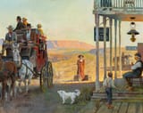 John Philip Falter (Plattsmouth, Nebraska, U.S.A. 1910-1982 Philadelphia, Pennsylvania, U.S.A.) New School Marm - Oil on canvas 1975