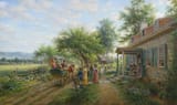 Edward Lamson Henry (Charleston, South Carolina, U.S.A. 1841-1919 Ellenville, New York, U.S.A.) The News of the War of 1812 - Oil on canvas 1913
