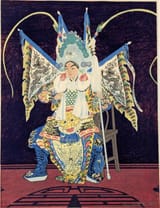 Elizabeth Keith (Aberdeenshire, Scotland, U.K. 1887-1956 London, England, U.K.) Chinese Actor - Color woodblock print