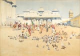 Robert Weir Allan (Glasgow, Lanarkshire, Scotland, U.K. 1851-1942 London, U.K.) The Palace Court, Oodeypore, India - Watercolour 1891