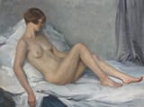 Paul Sieffert (Paris, French Republic 1874-1957 Sèvres, Seine-et-Oise, French Republic) A reclining nude - Oil on canvas