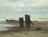 Philip Lodewijk Jacob Frederik Sadée (Den Haag, Holland, Kingdom of the Netherlands 1837-1904 Den Haag, South Holland, Kingdom of the Netherlands) Strandjutters (Beachcombers) - Oil on canvas