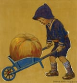 Jessie Willcox Smith (Philadelphia, Pennsylvania, U.S.A. 1863-1935 ibidem) Thanksgiving - Oil on board