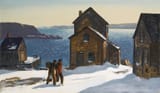 Gifford Beal (New York City, New York, U.S.A. 1879-1956 ibidem) Fish Houses, Winter Day - Oil on canvas