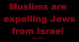 MUSLIMS are expelling jews from israel (aka occupied Palestine)