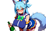 AI Momiji as Aqua and drunk