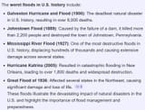 worst floods in american history