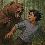 Bear Standoff in the Forest