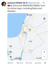 China has removed israel from maps