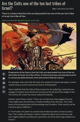 Celts one of the ten lost tribes of Israel