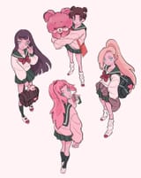 yande.re 868141 haruno_sakura hyuuga_hinata moumurity naruto seifuku sweater tenten yamanaka_ino