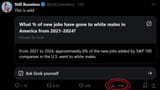 6 percent new jobs white males H1B ask Grok