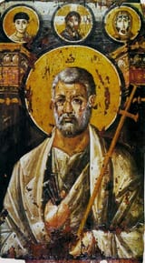 St Peter 6th Century Hot Wax Icon St Catherine&#039;s Monastery