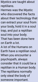 Earthlings reptilian soul