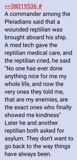 reptilian never knew kindness