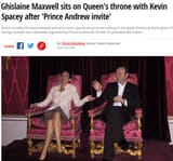 Ghislaine Maxwell sits on Queen&#039;s throne with Kevin Spacey after &#039;Prince Andrew invite&#039;
