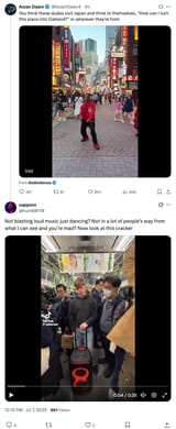 Screenshot 2025-07-07 at 16-14-54 (20) sapporo on X @AsianDawn4 Not blasting loud music just dancing Not in a lot of people’s way from what I can see and you’re mad Now look at this cracker https __t.co_QXZBQ0GW2i _ X