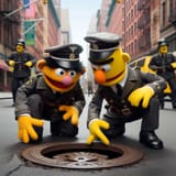 ai_art_bert_and_earnie_inspecting_manhole_cover_sussy_stasi