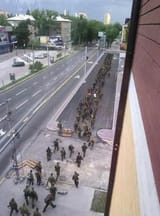Girkin men entering donetsk after leaving slavyansk